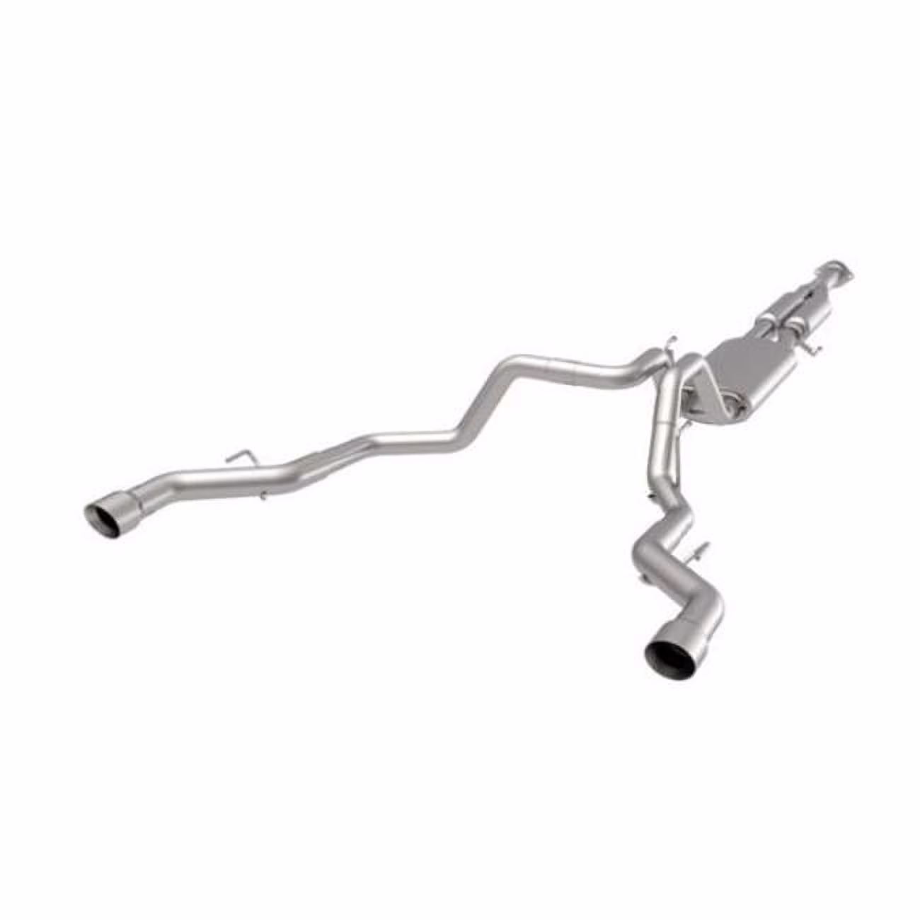 3 in. Dual Cat-Back Rear Exit Exhaust with Polished Tips for 2021 Plus Ford F150 2.7 3.5 5.0L