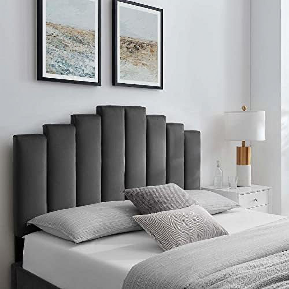 HBBOOMLIFE Noelle Performance Velvet Headboard  Twin  Teal