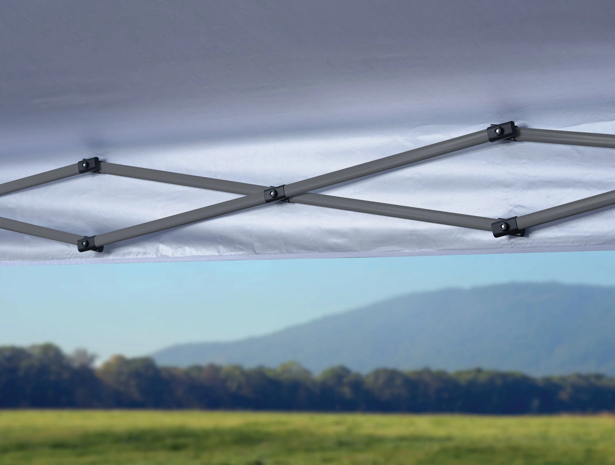 Quik Shade 167512DS EX100 10 x 10 ft. Straight Leg Canopy, White Cover - Gray Frame