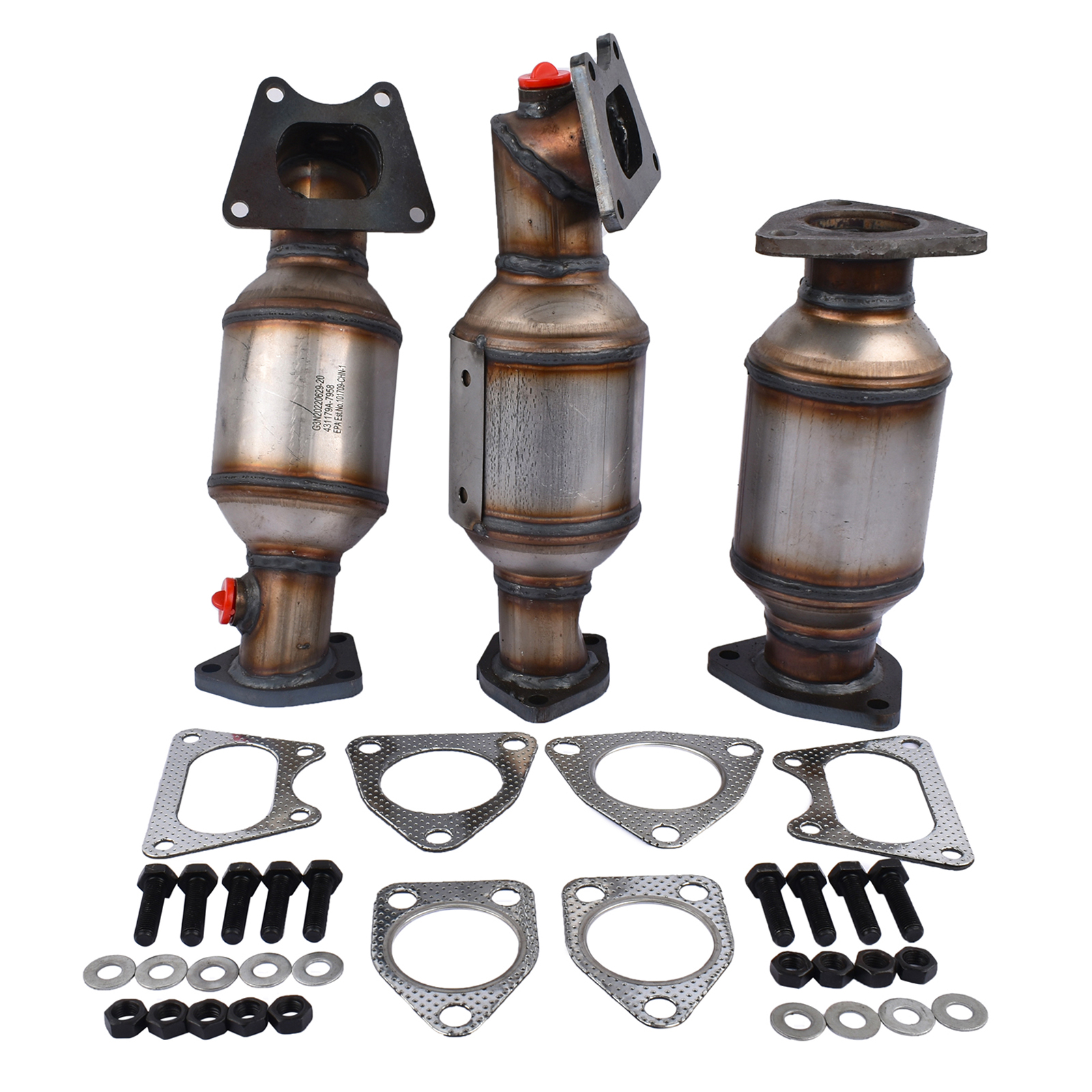 Mustrod Catalytic Converter Set for 2005-2008 Honda Accord Pilot Odyssey Ridgeline 45106-45107-45108