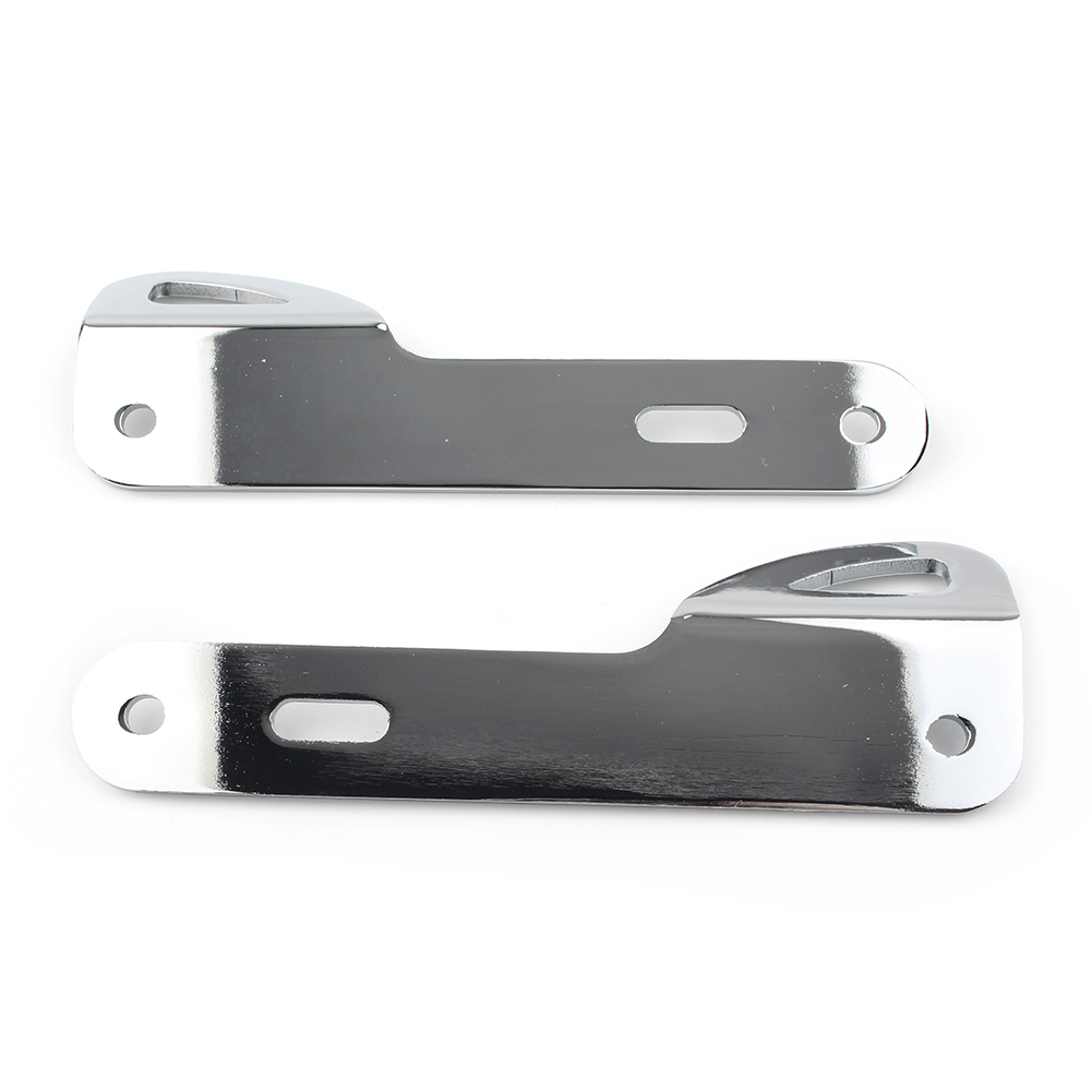 NS Chrome 2pcs Motorcycle Trailer Hook Tie-Down Clip Hook Holder Mounting Hardware Kit for Harley Davidson Touring Models 1993-2018