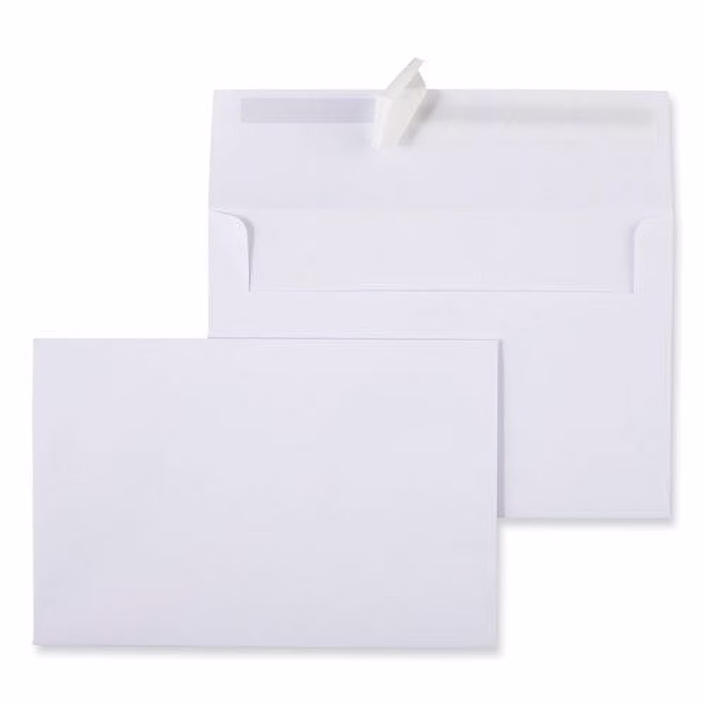 Peel Seal Strip Business Envelope, #A9, Square Flap, Self-Adhesive Closure, 5.74 x 8.75, White, 100/Box | Bundle of 10 Boxes