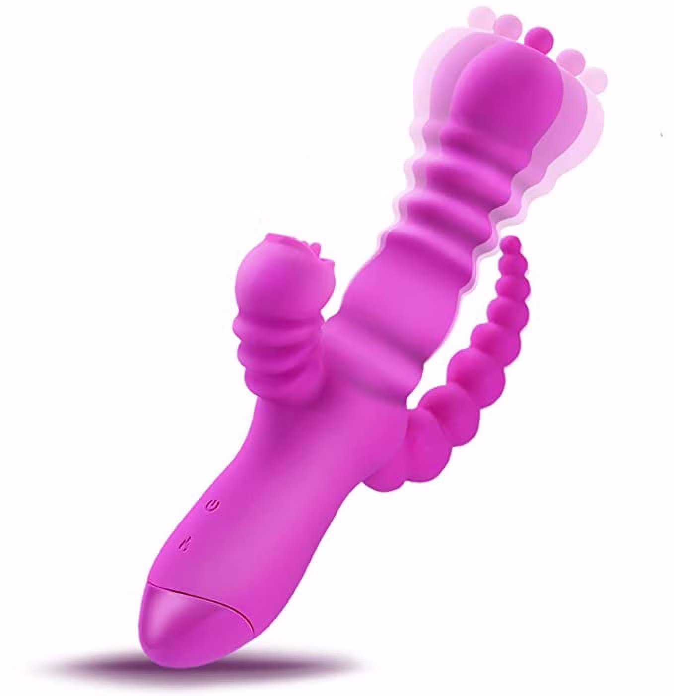 3 in 1 Rabbit Vibrator 7-Frequency Licking Vibrating Modes with Heating, Clitoris Stimulator Waterproof Dildo Vibrator Silicone Sex Toys for Women Couple,PinkVibrating Clitoral Stimulation Dildo Vibra