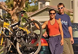 ALLEN Deluxe 3-Bike Trunk Mount Rack, Blk/ Silver 3 Bike Bike