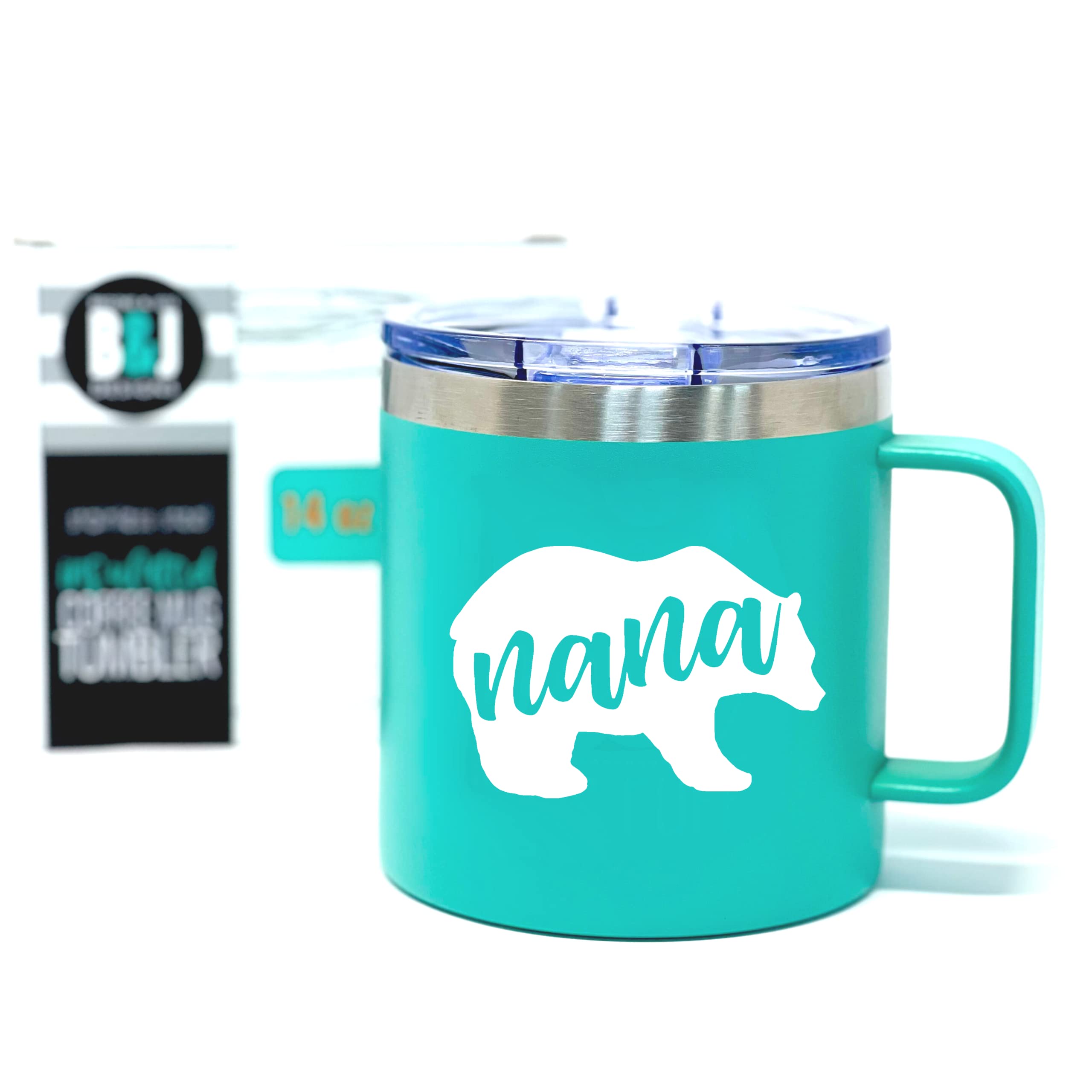 Nana Bear Teal 14 oz Camper Tumbler