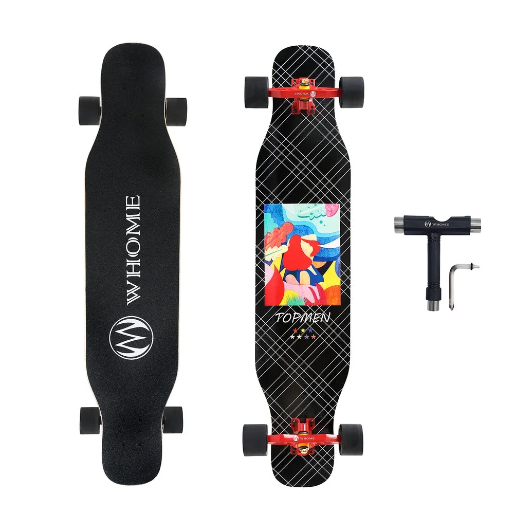 WHOME 42 Inch Long Boards for Adults/Teenagers Girls/Kids Beginner/Pro Freestyle Dancing Longboards Skateboard with T-Tool