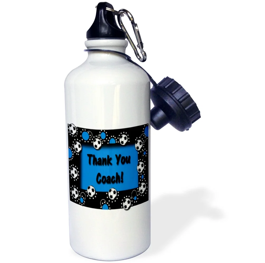 Thank you Coach Black and Blue 21 oz Sports Water Bottle wb-20195-1