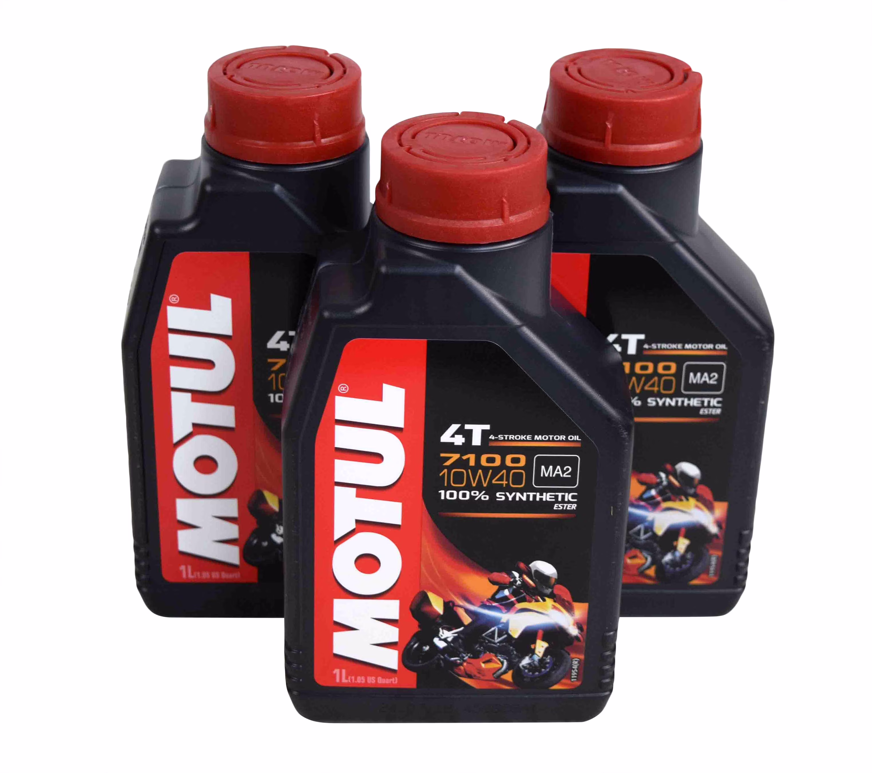 Motul 104091 7100 Ester 4T Fully Synthetic 10W40 Petrol Engine Oil (1L) 3 pack