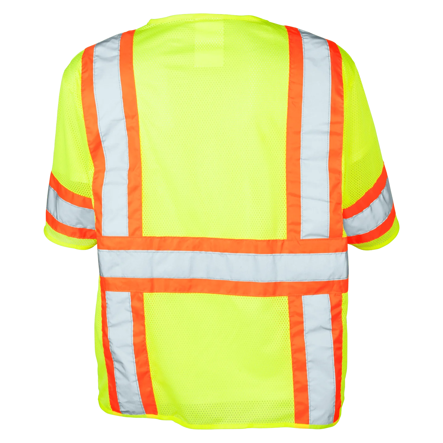 Ironwear 1293 Class 3 Polyester Mesh Safety Vest w/ Zipper & 6 Pockets