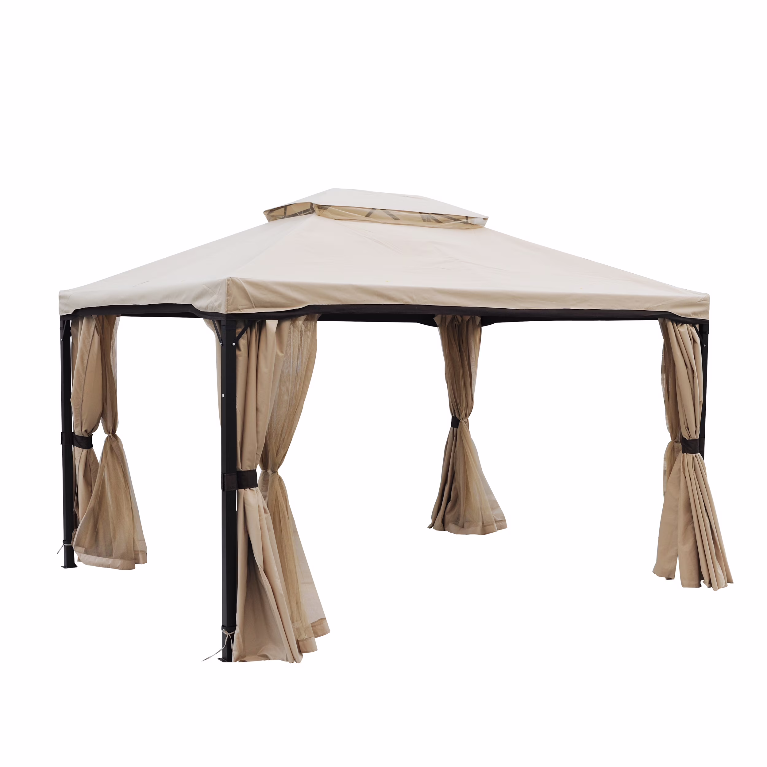 Thorsen 10' x 12' Outdoor Gazebo with Water Resistant Canopy, Beige