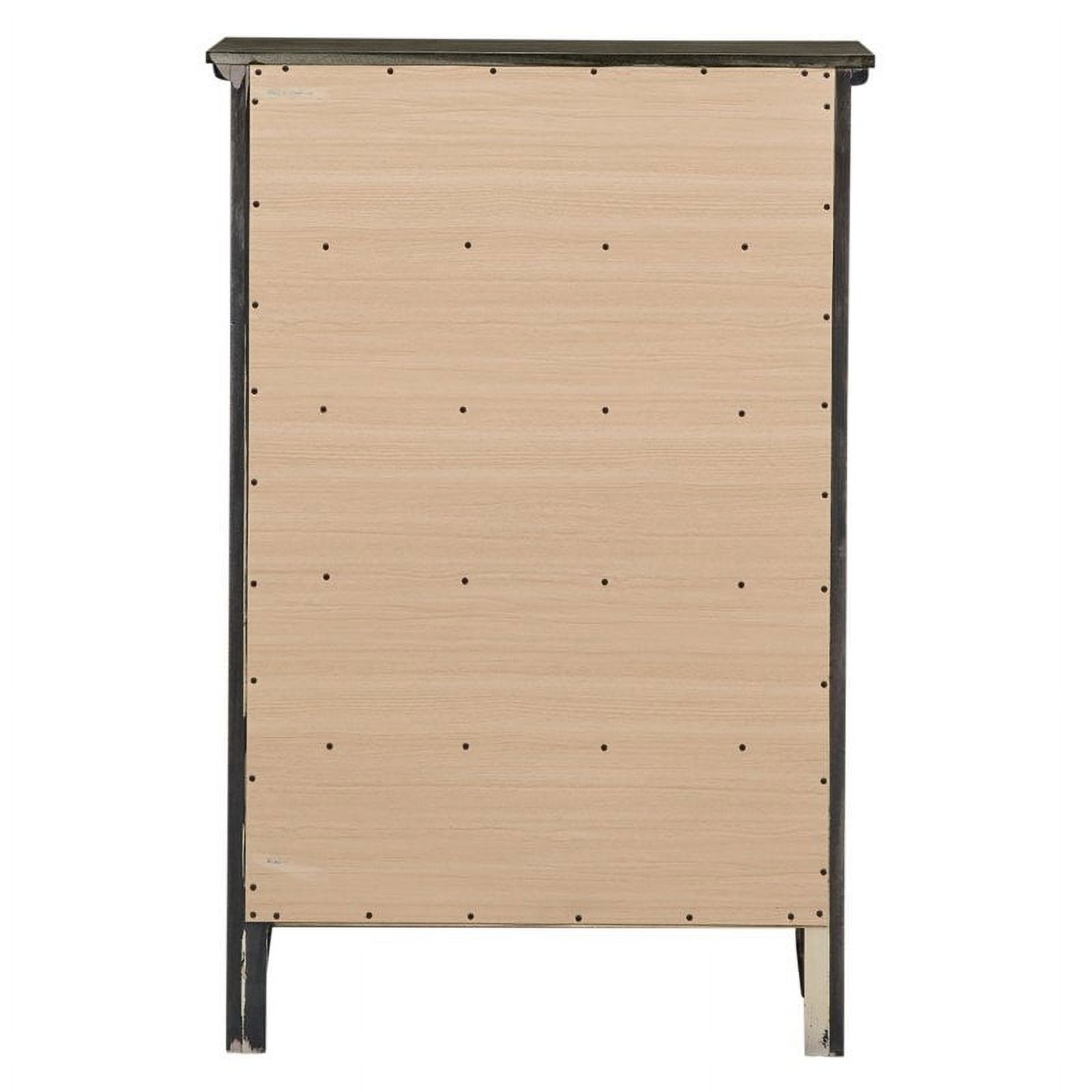 Home Square 3-Piece Set with Queen Bed 5-Drawer Chest and Nightstand in Gray