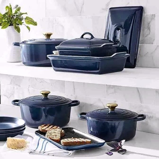 Ensemble signature de batterie de cuisine en fonte émaillée 21 pièces