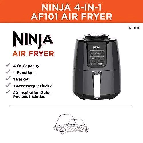 Friteuse à air Ninja AF101, 4 Qt, Noir/Gris