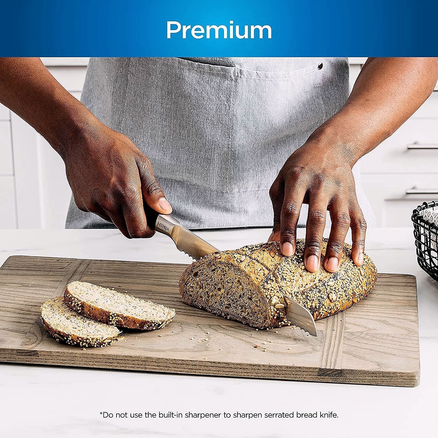 Ninja K32017 Foodi NeverDull – Ensemble de couteaux premium 17 pièces avec bloc et aiguiseur intégré