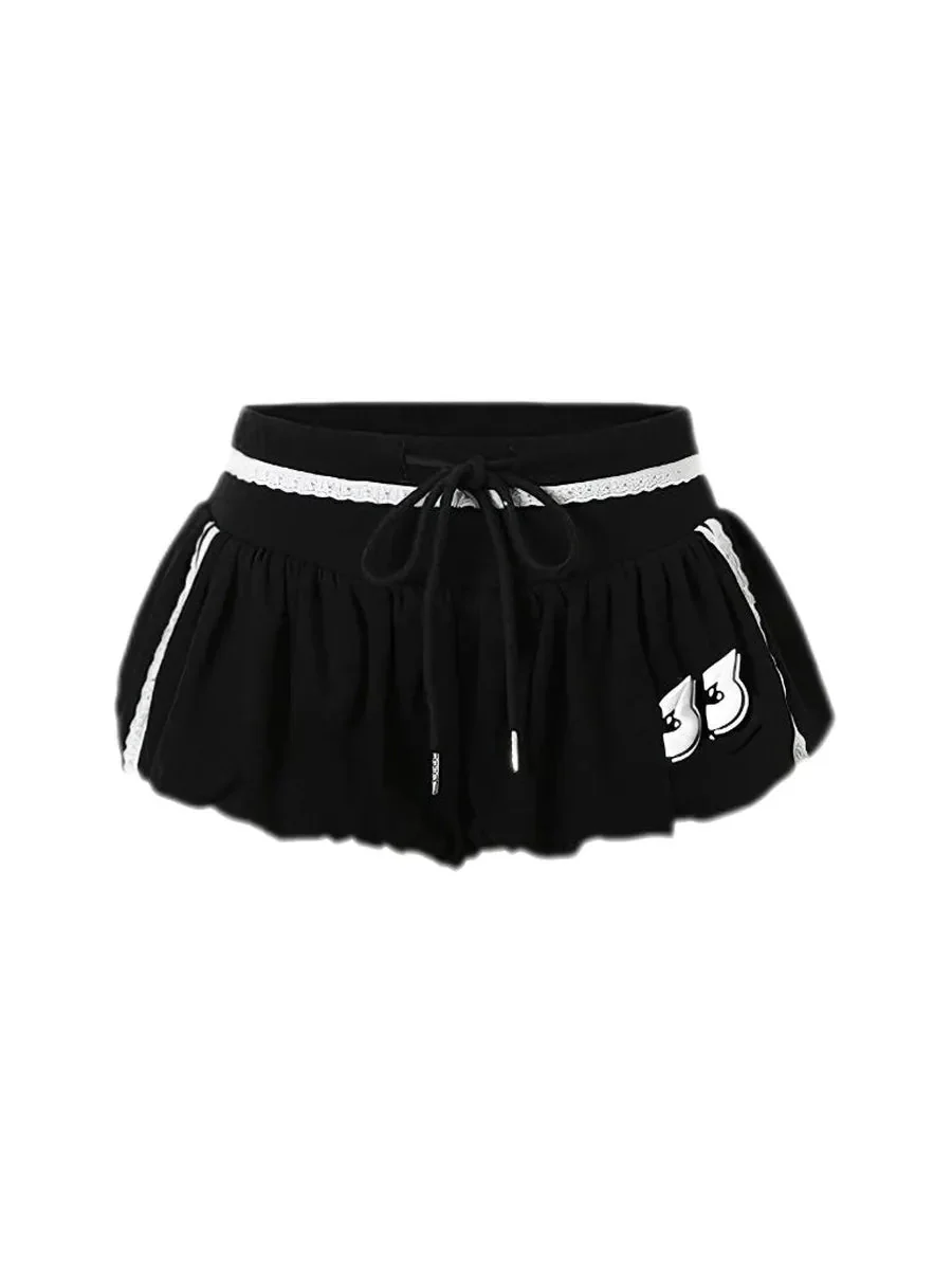 'Boba' Blokette Ruffle Sports Style Bubble Shorts