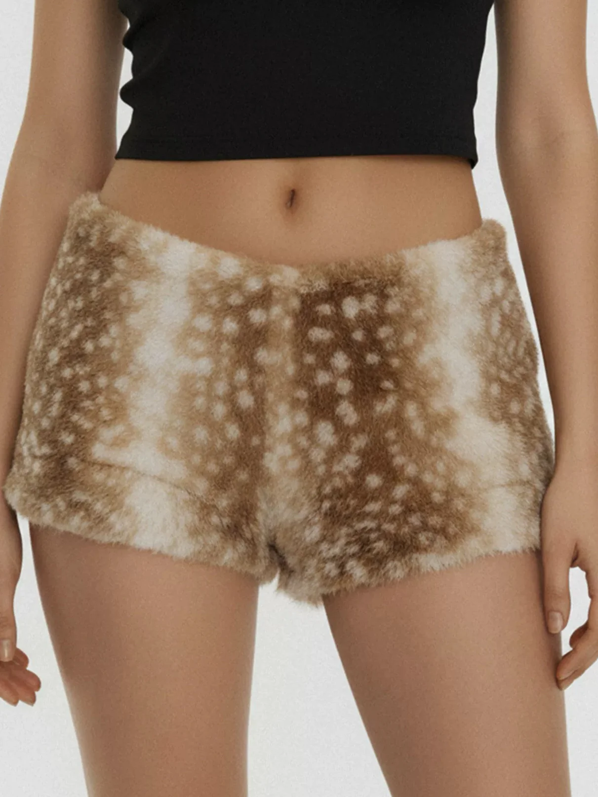 'Dear Deer' Kawaii Y2k Coquette Deer Fur Shorts