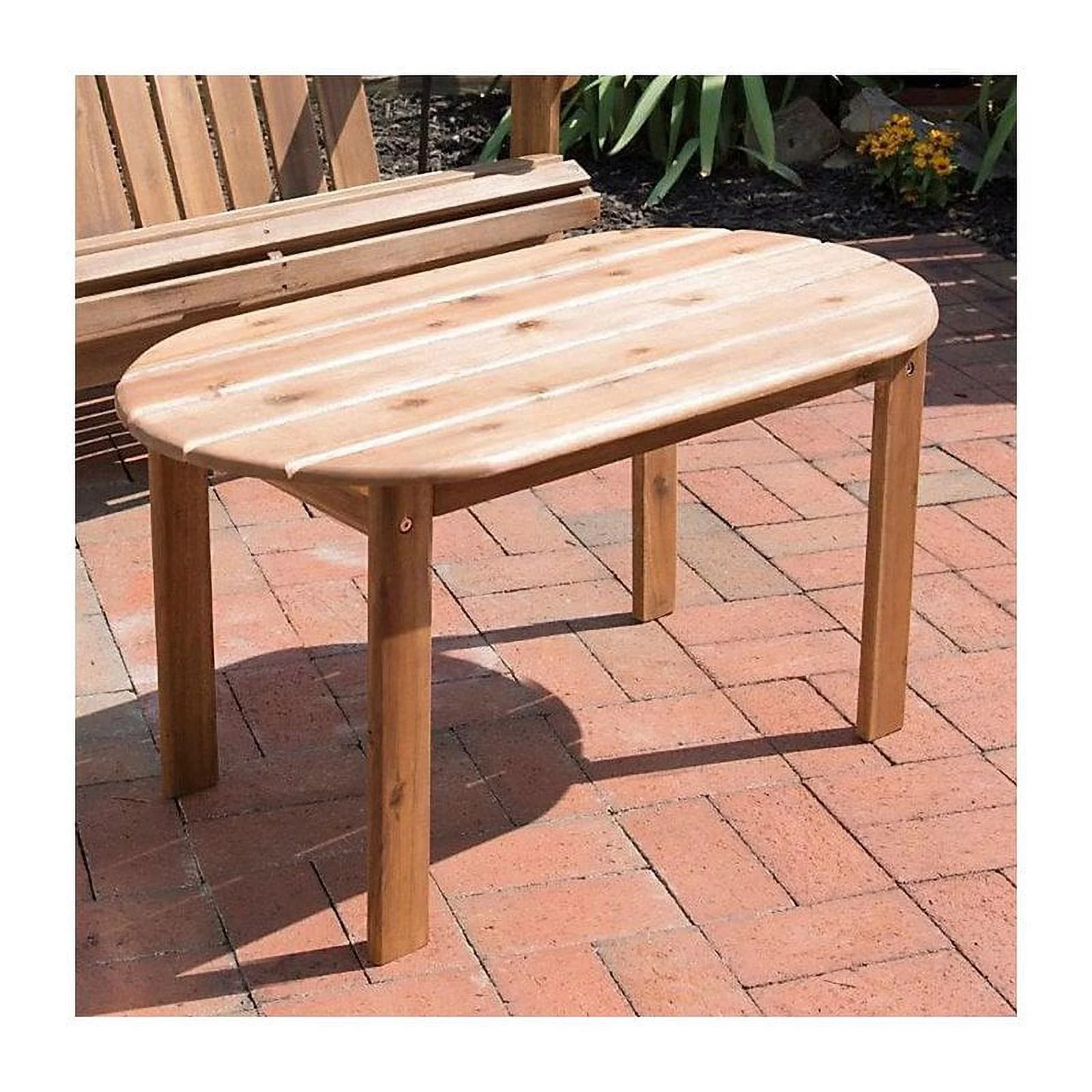 Hawthorne Collections Transitional Wood Outdoor Coffee Table in Brown
