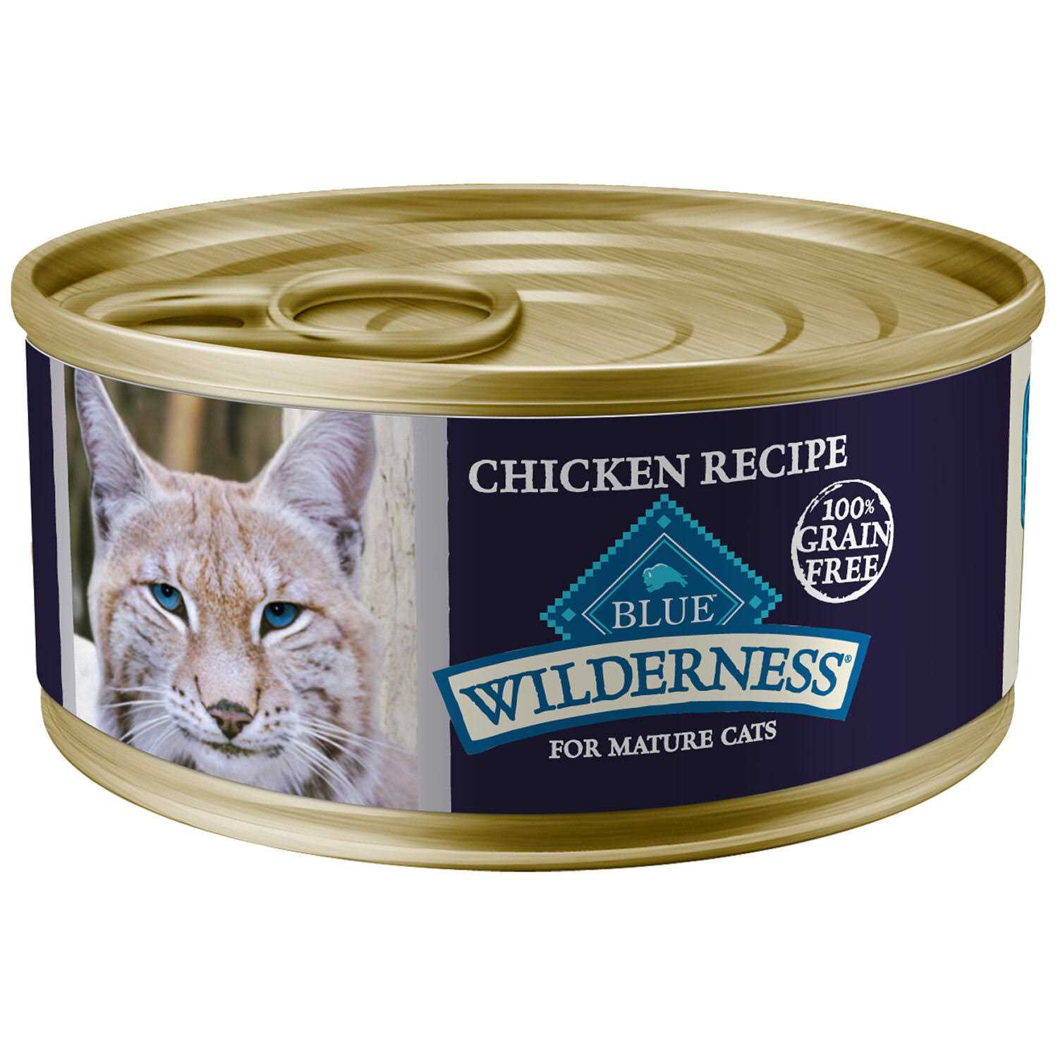 Blue Buffalo Wilderness Mature Chicken Recipe Grain-Free Wet Cat Food Can - Pet Supplies online store