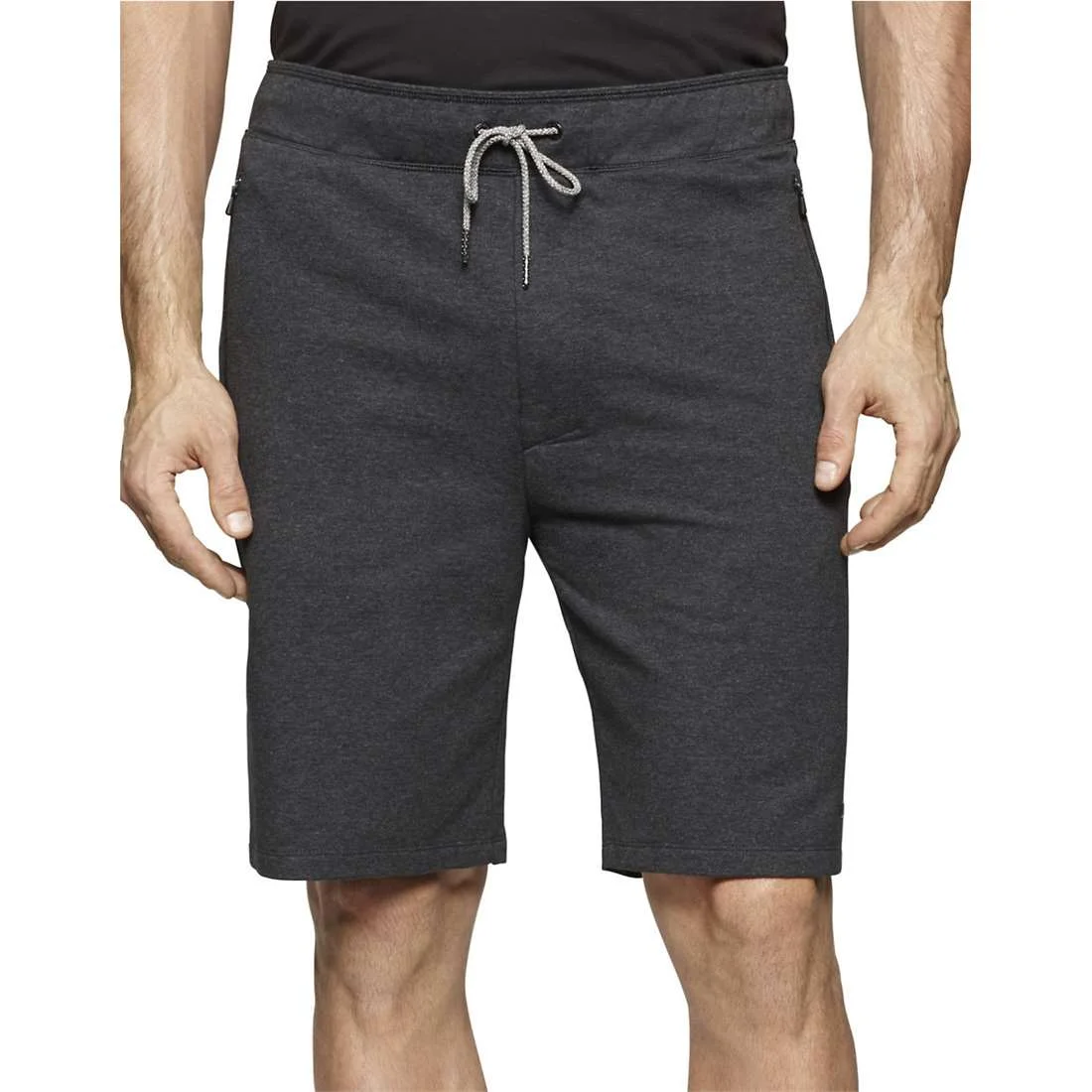 Calvin Klein Men's Terry Trainer Shorts, Gunmetal Heather,XL - US