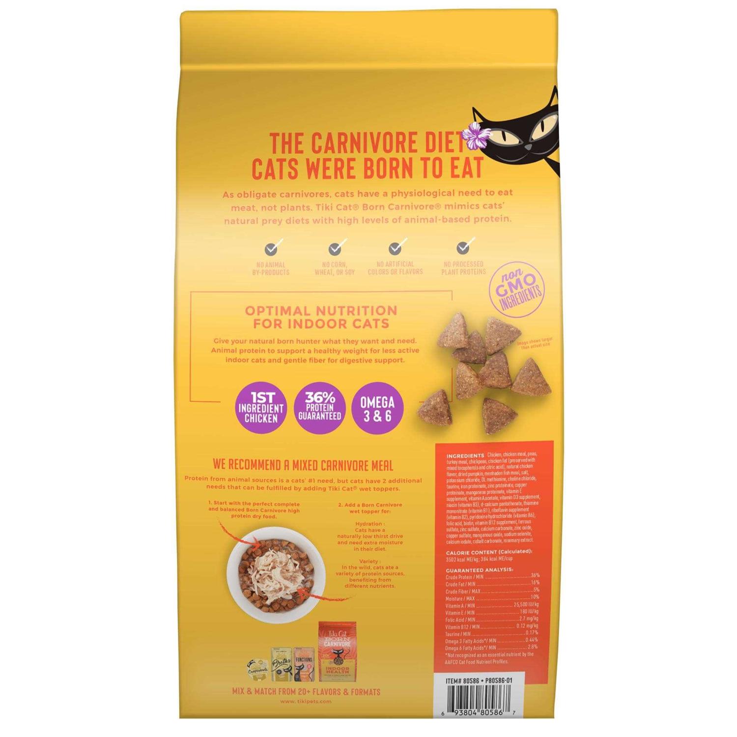 Tiki Cat Chicken & Turkey Born Carnivore Indoor Health Cat Food - Pet Supplies online store