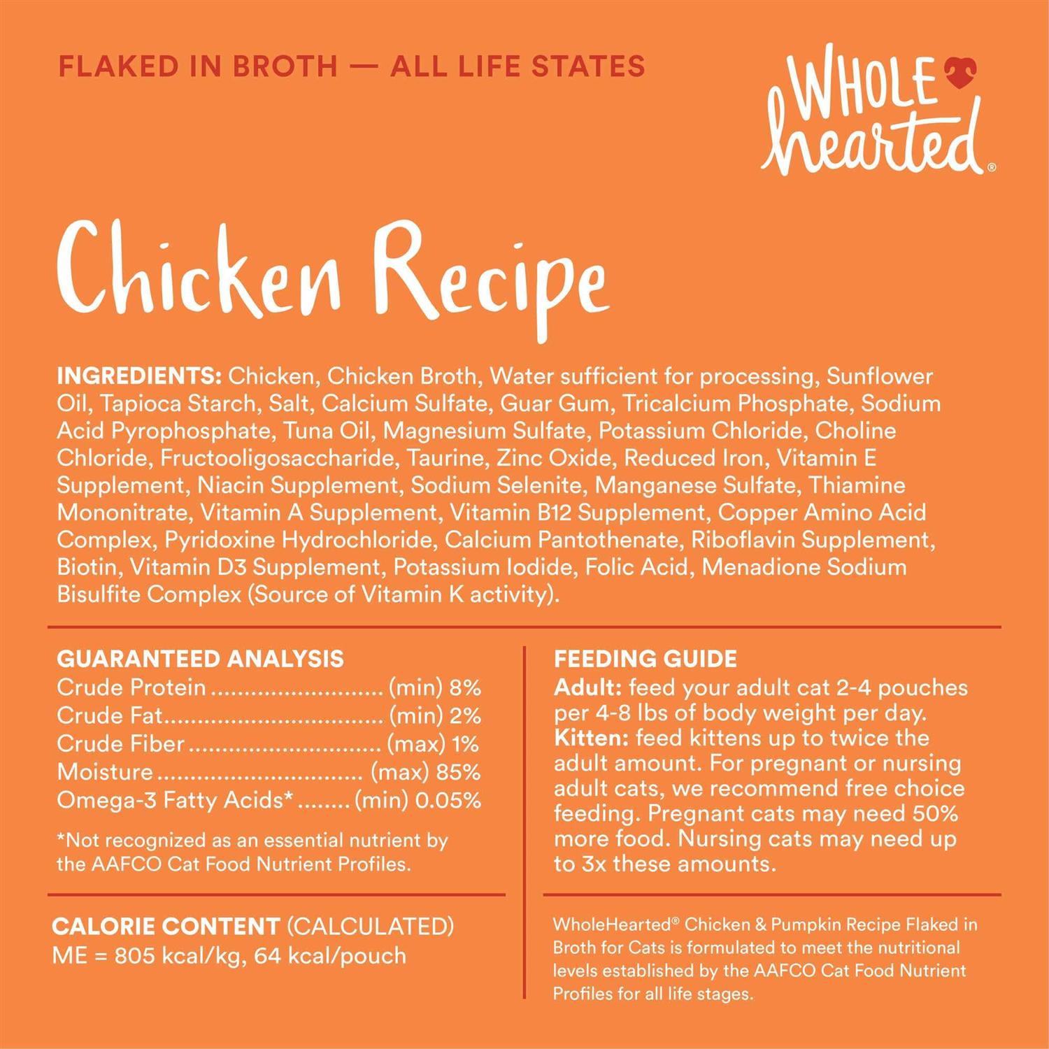 WholeHearted Grain Free Chicken Favorites Flaked Wet Cat Food Variety Pack - Pet Supplies online store