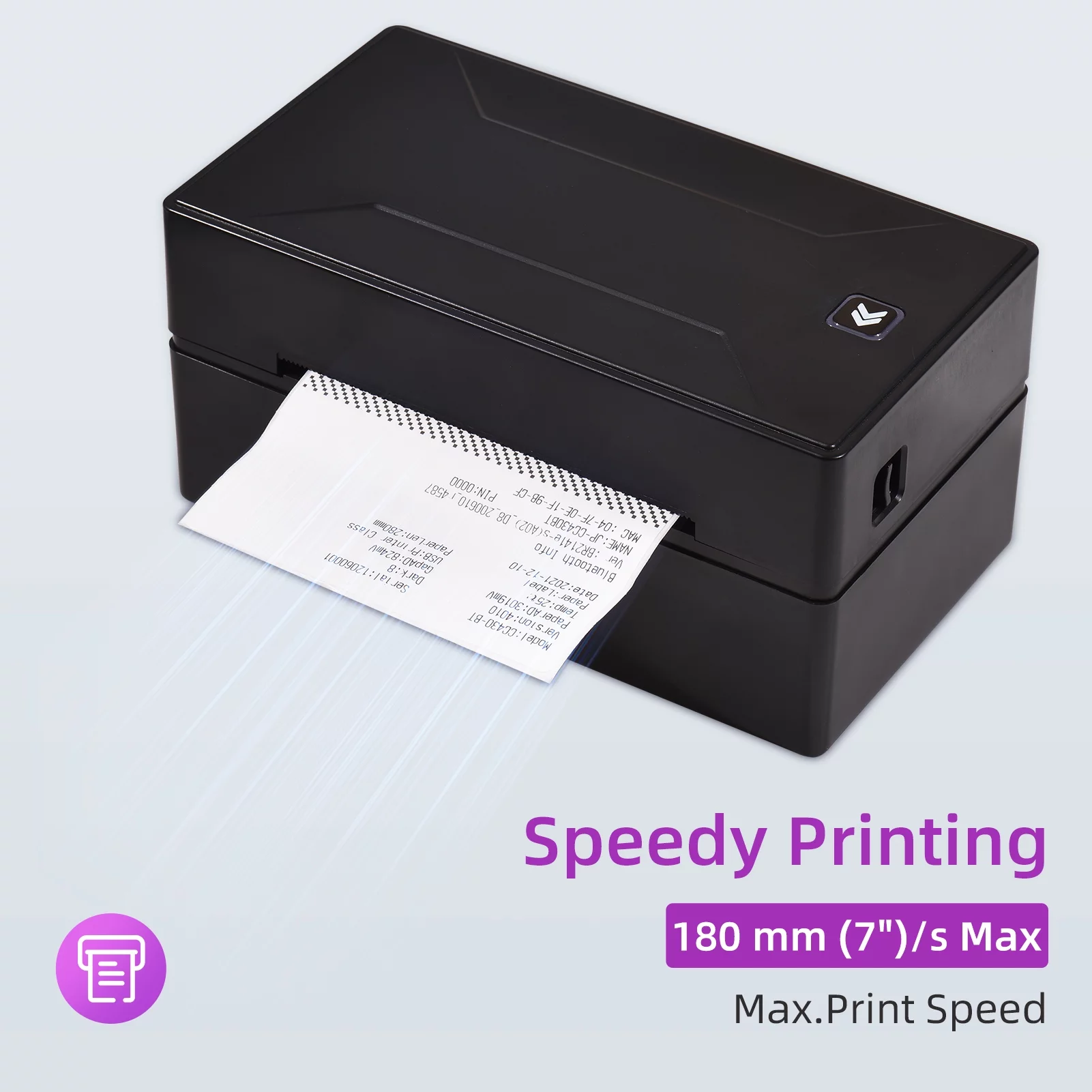 Tomshine Desktop Thermal Label Printer for 4x6 Shipping Package Label Printing All in One Label Maker Wireless BT&USB Connection 180mm/s High Speed Thermal Sticker Printer Max.110mm Paper Width Compa