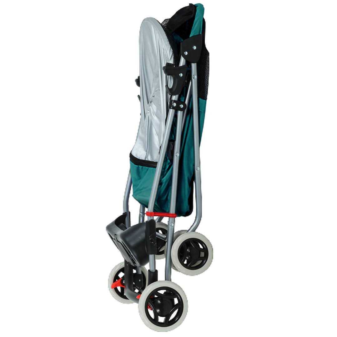 Bestpet Pet Stroller Cat Dog Stroller Travel Folding Carrier,Teal - Pet Supplies online store