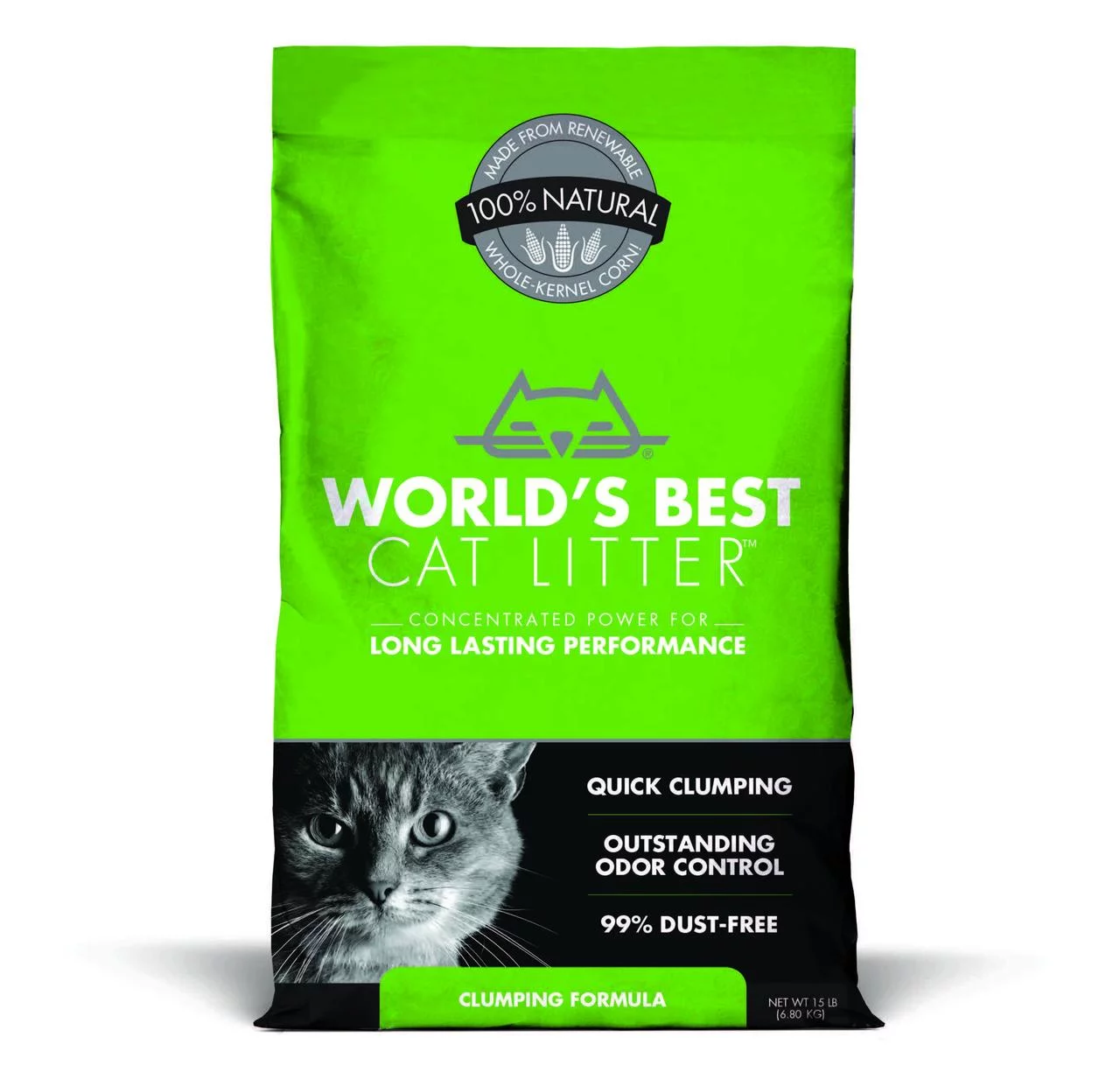 World's Best Cat Litter Clumping Formula, 15-lb