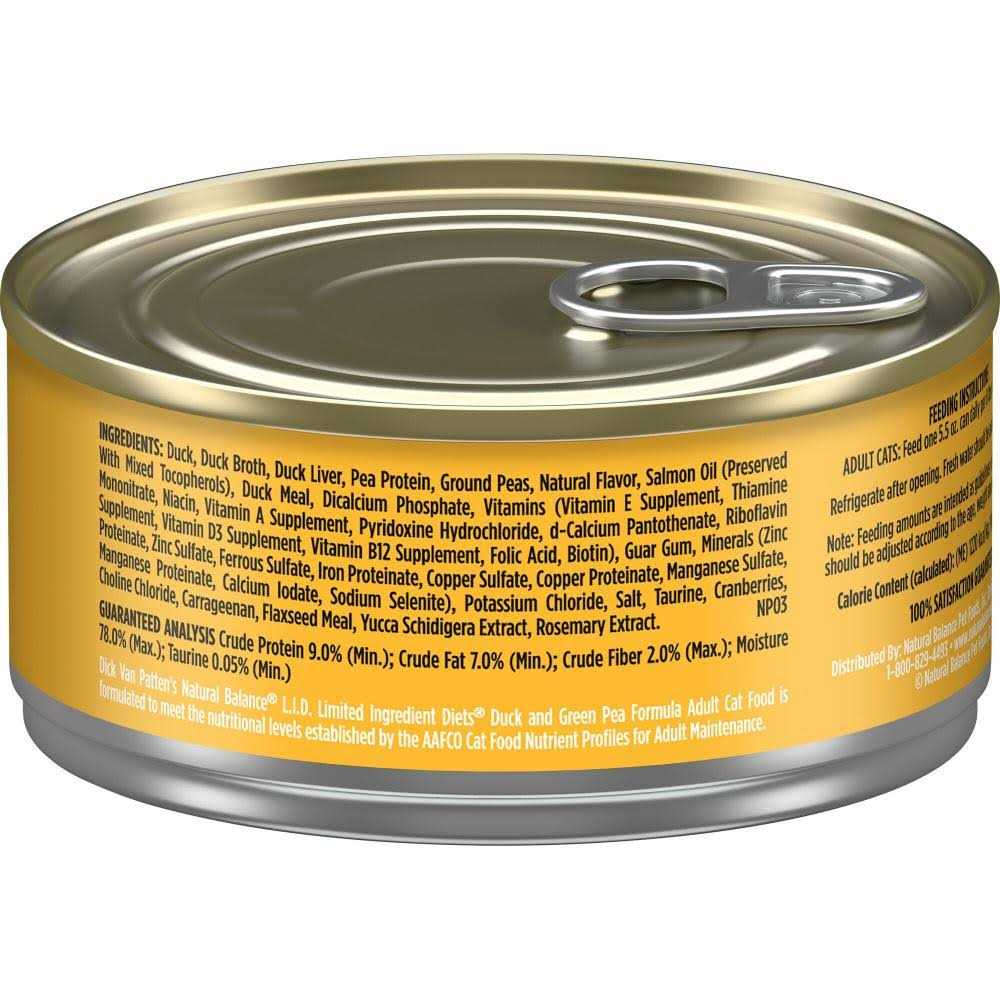 Natural Balance L.I.D. Limited Ingredient Diets Green Pea Canned Cat Food - Pet Supplies online store