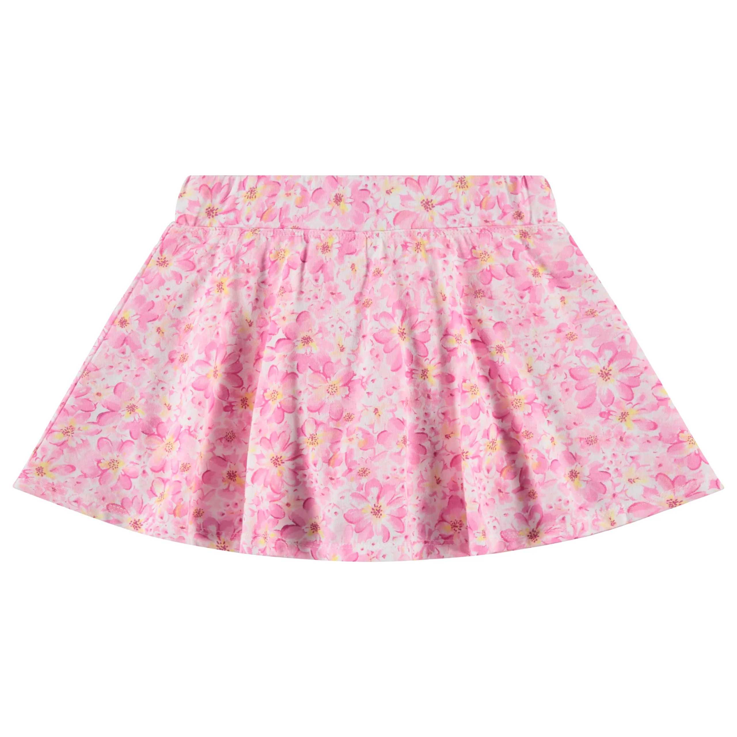 BTween 3 Pack Skorts for Girls - Kids Scooter Skirts - Skirt Layered Shorts with Floral, Solid, Tie Dye or Butterfly Prints