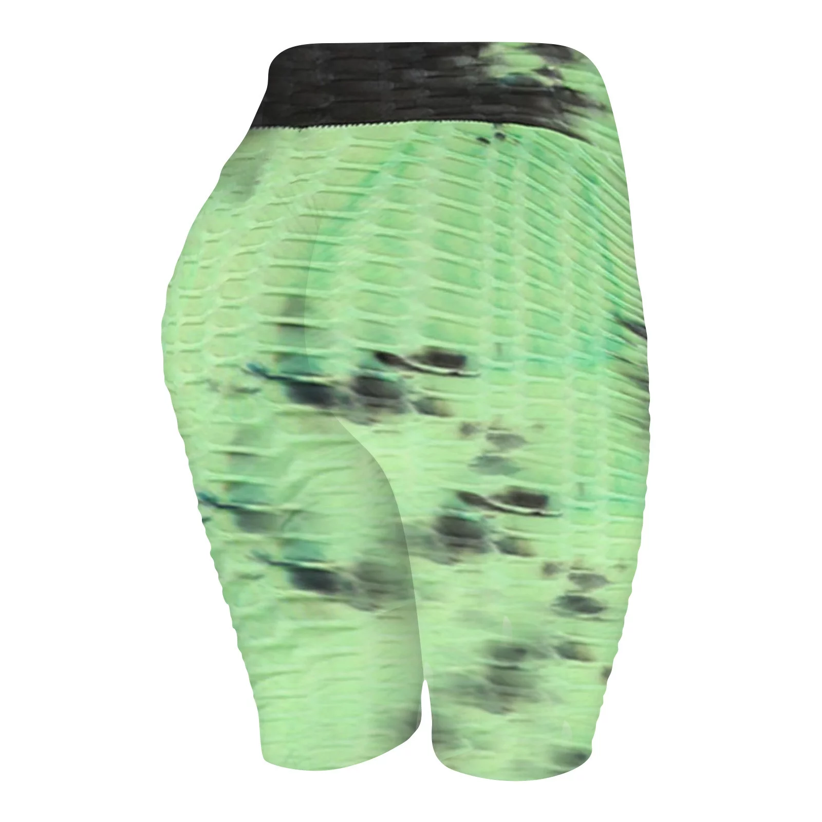 Women Wrinkled Tie-dye Leggings Stretch Running Fitness Yoga Pants Biker Shorts