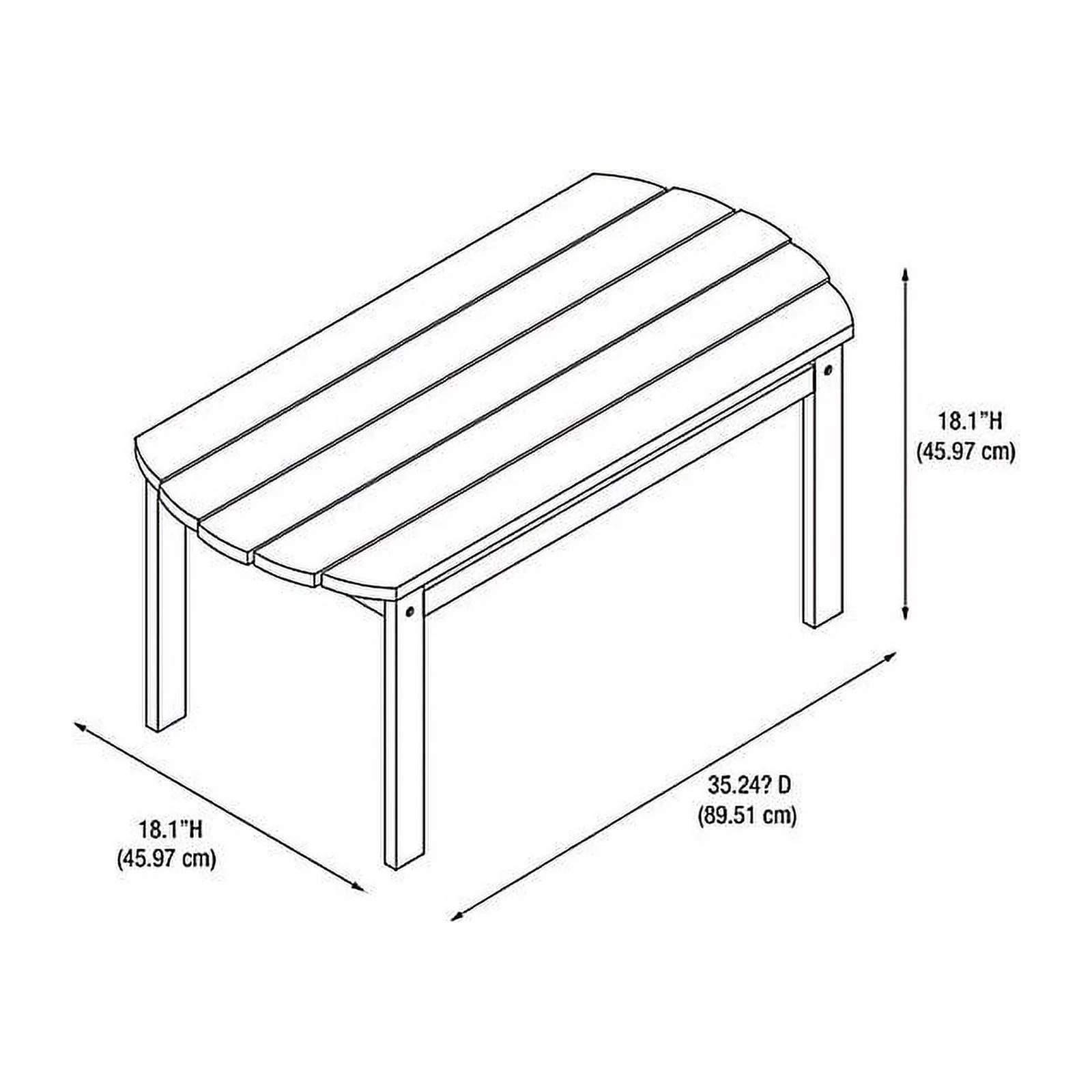 Hawthorne Collections Transitional Wood Outdoor Coffee Table in Brown