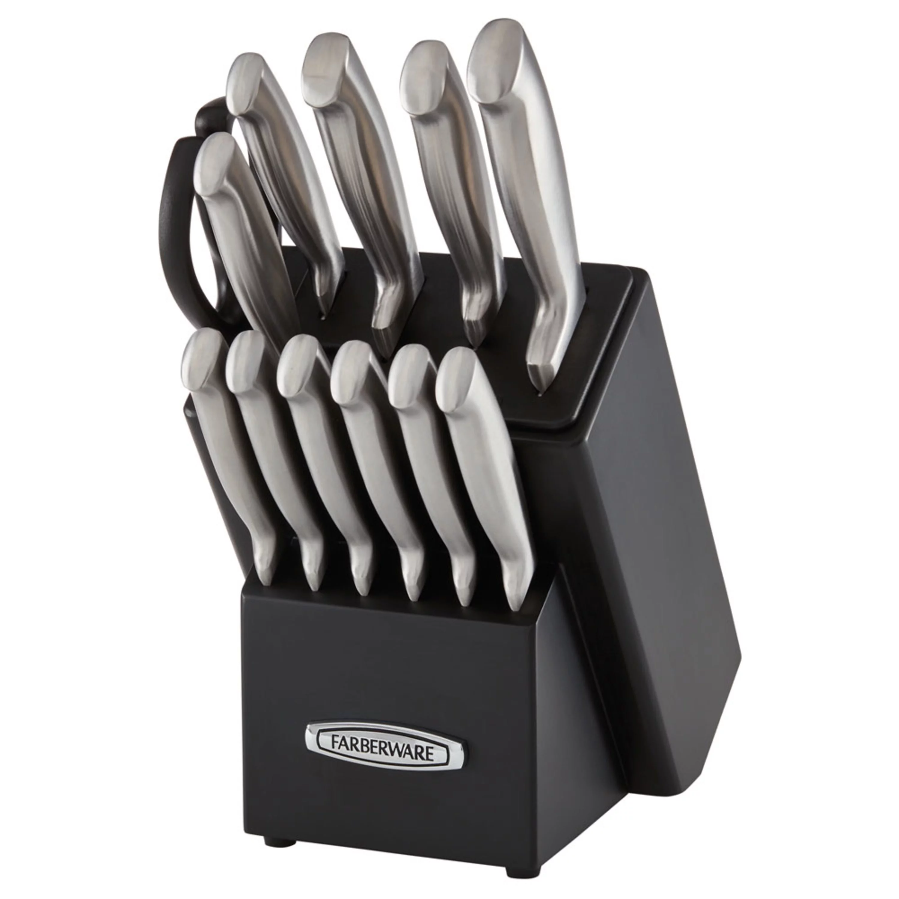 Farberware Edgekeeper 13-piece Pro Self-Sharpening Knife Block Set in Black