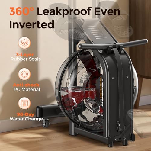 YOSUDA Magnetic/Water Rowing Machine for Home - Rower Machine Use with Bluetooth, App Supported, Rowing Machine for Taller Power Athletes, Comfortable Seat Cushion