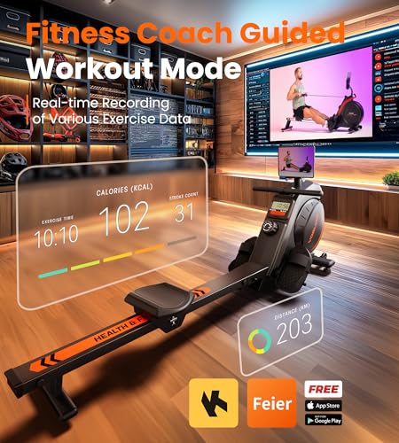 YOSUDA Magnetic/Water Rowing Machine for Home - Rower Machine Use with Bluetooth, App Supported, Rowing Machine for Taller Power Athletes, Comfortable Seat Cushion