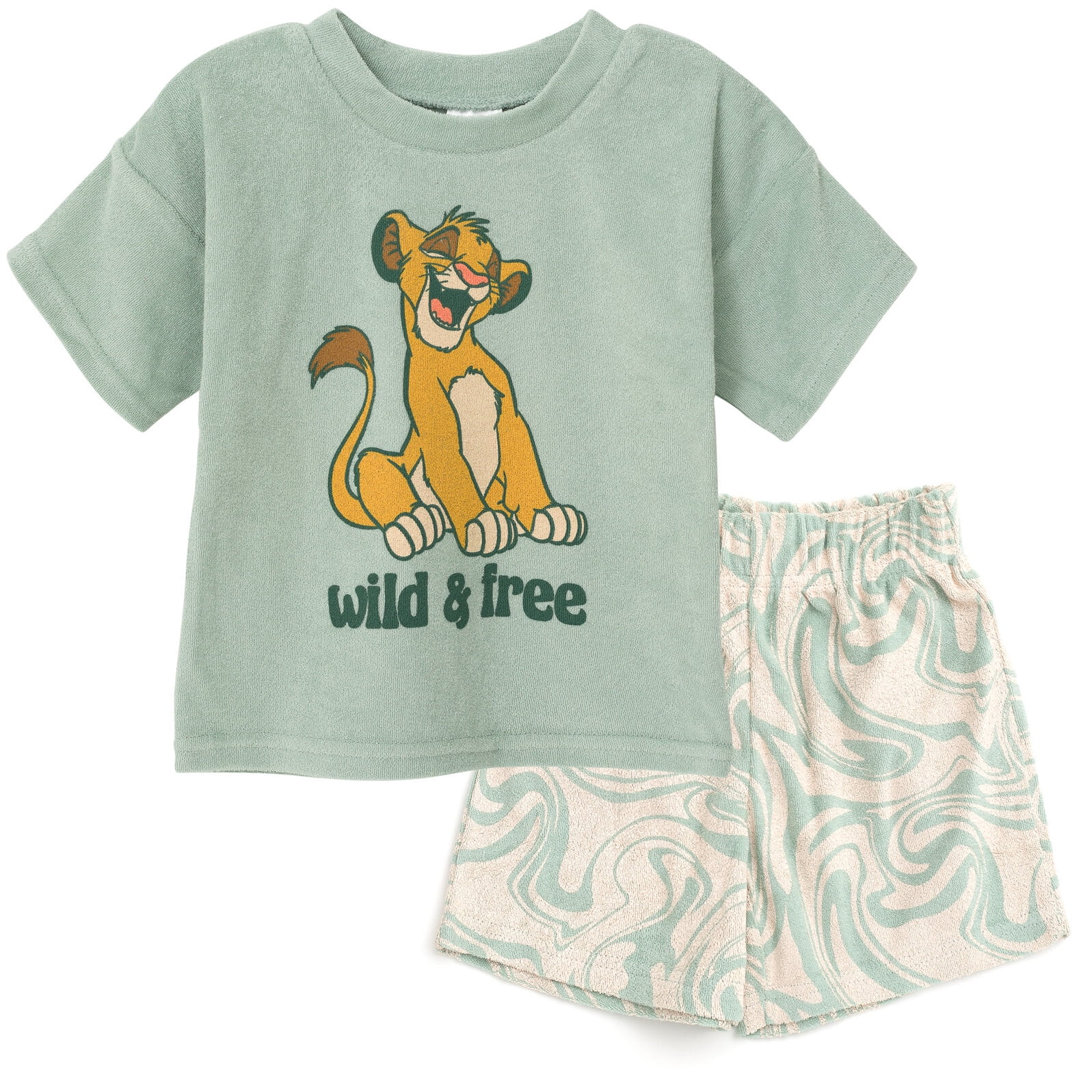 Disney Lion King Simba T-Shirt and Shorts Outfit Set Toddler to Big Kid