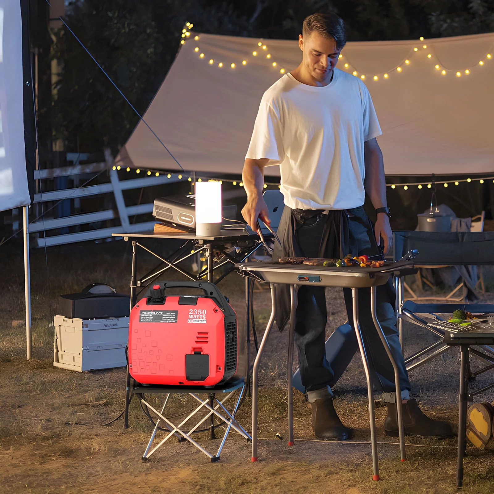 PowerSmart 2350-Watt Portable Gasoline Inverter Generator, Lightweight，generator for camping PS5025C