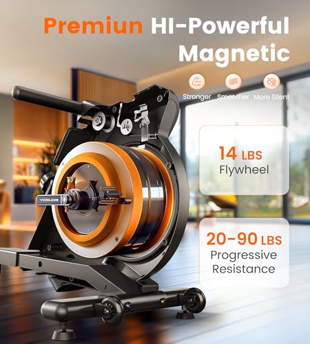 YOSUDA Magnetic/Water Rowing Machine for Home - Rower Machine Use with Bluetooth, App Supported, Rowing Machine for Taller Power Athletes, Comfortable Seat Cushion
