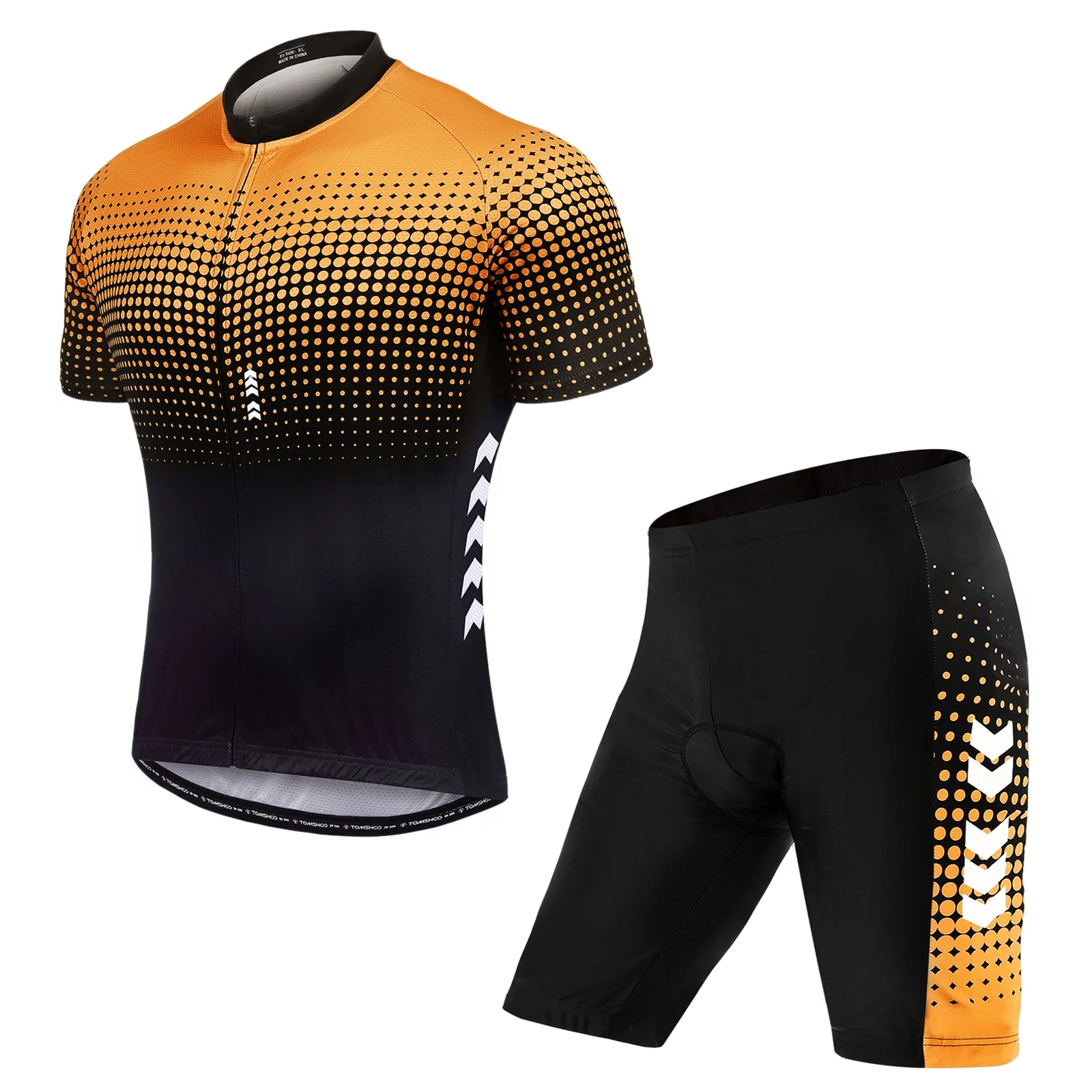 TOMSHOO Men's Summer Short Suits Cycling Set Cycling Jersey with 5D  Padded Riding Shorts Quick Dry Breathable Cycling Jersey Set for  Sport Cycling Biking