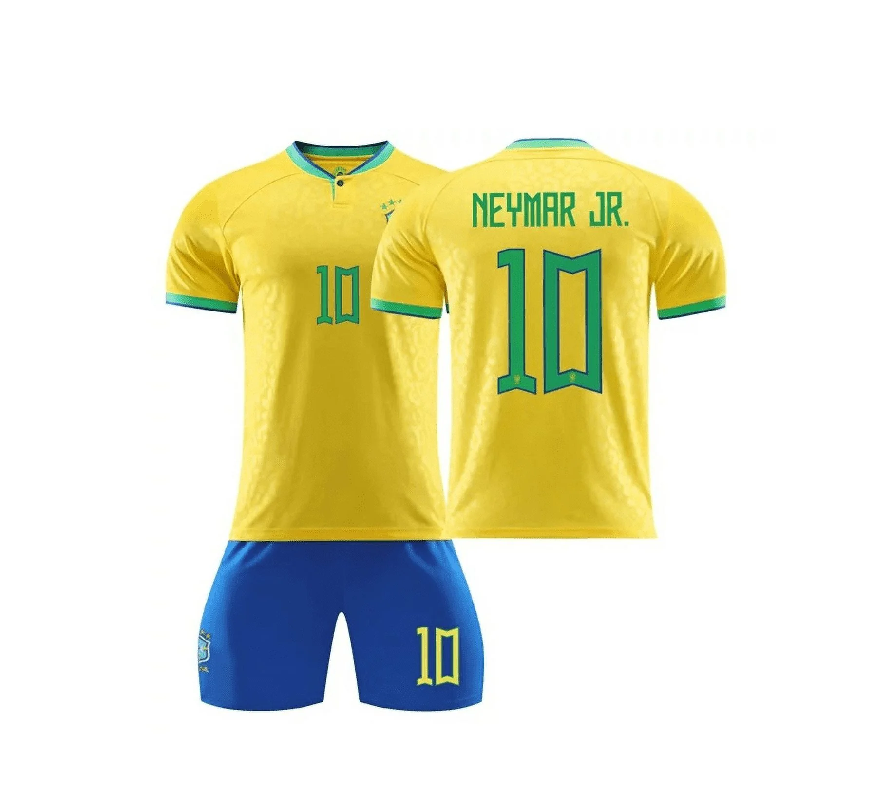 Brazil Neymar 10 Soccer Fan World Cup Jersey for National Team Jersey  Shorts