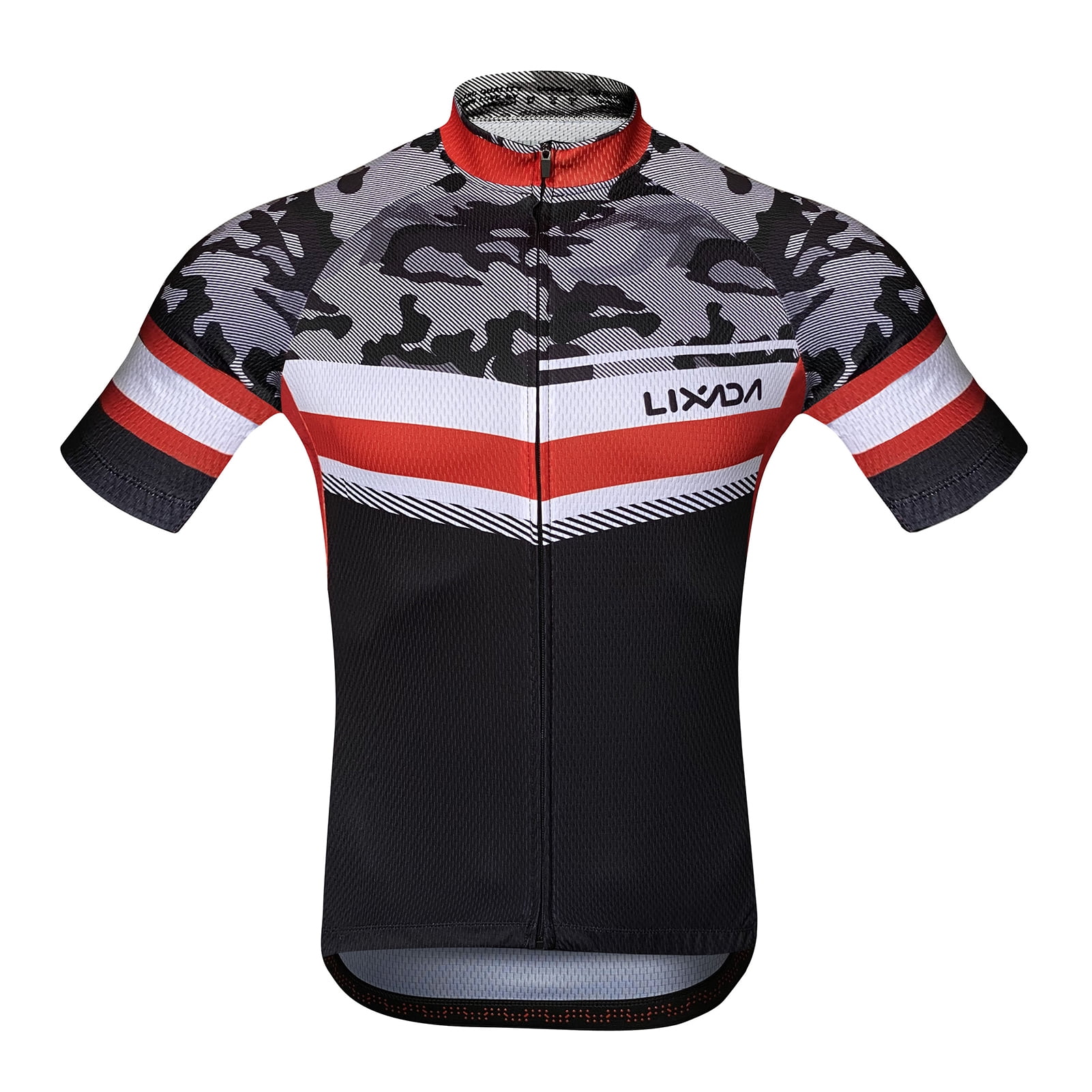 Lixada Summer Cycling Jersey Set Short Sleeve Bicycle Shirt and Padded Bib Shorts Breathable MTB Bike Riding Biking Cycling Suit