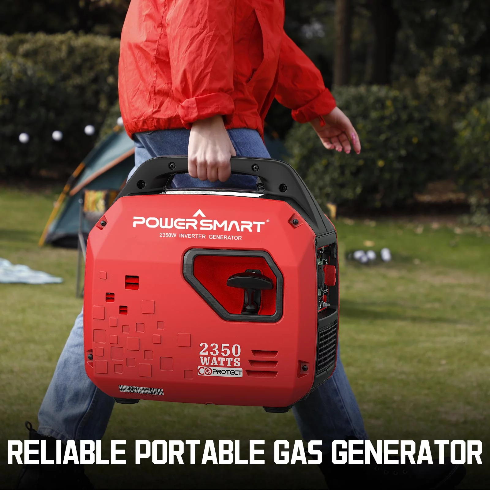 PowerSmart 2350-Watt Portable Gasoline Inverter Generator, Lightweight，generator for camping PS5025C