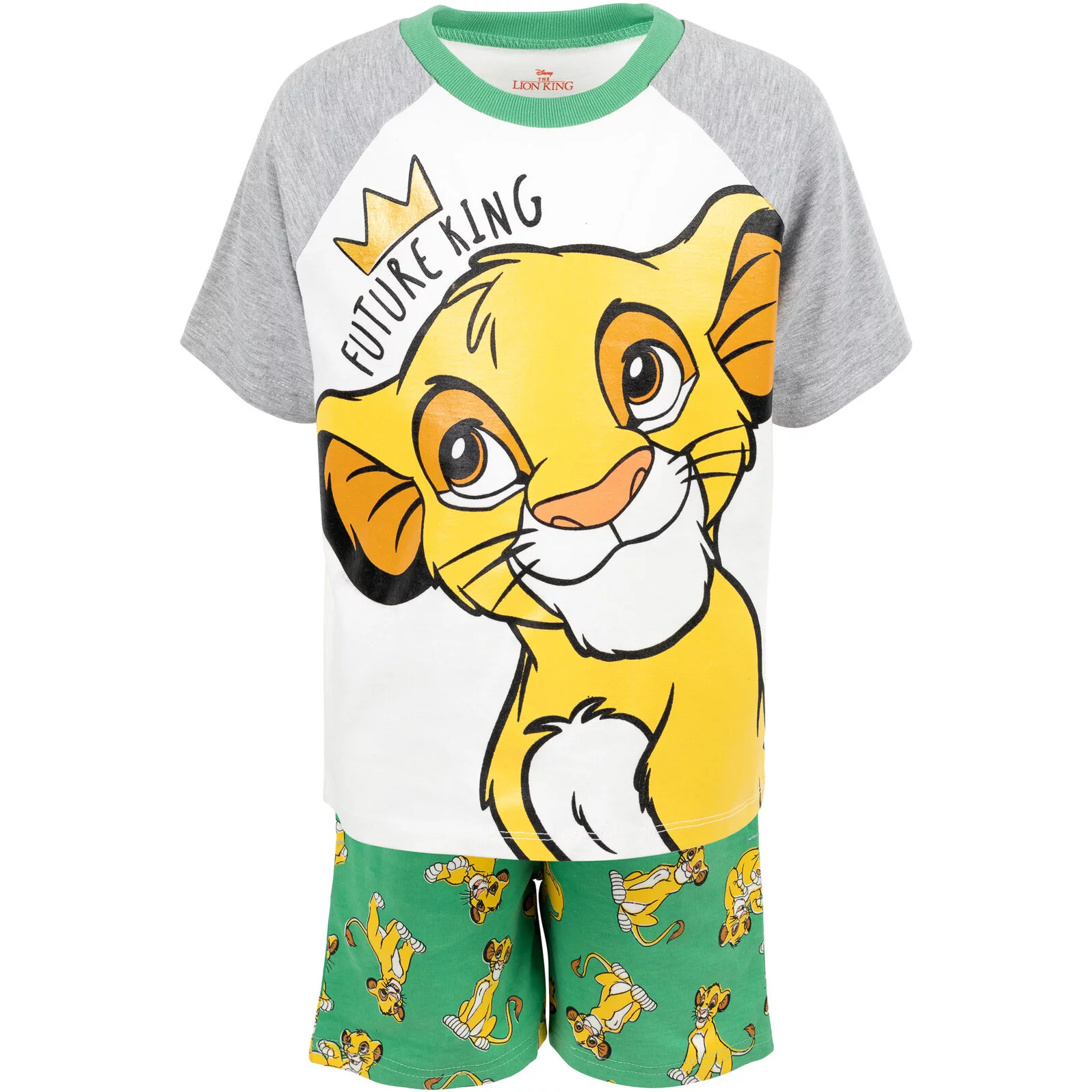 Disney Lion King Simba Toddler Boys T-Shirt and French Terry Shorts Outfit Set Toddler to Big Kid