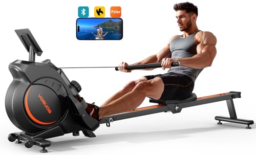 YOSUDA Magnetic/Water Rowing Machine for Home - Rower Machine Use with Bluetooth, App Supported, Rowing Machine for Taller Power Athletes, Comfortable Seat Cushion