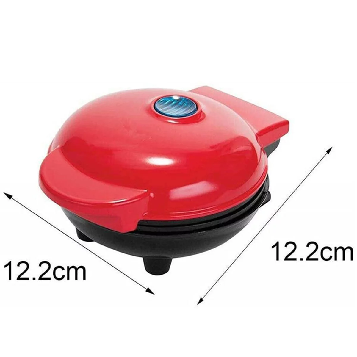 1-Pack Portable Mini Waffle Maker,Electric Non-Stick Waffle Iron Breakfast Machine for Waffle, Cookies, Eggs Making,Mini Waffle Maker Machine,Red