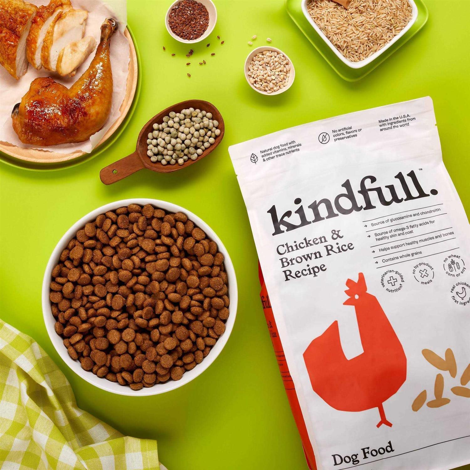 Kindfull Chicken and Brown Rice Recipe Dry Dog Food - Pet Supplies online store